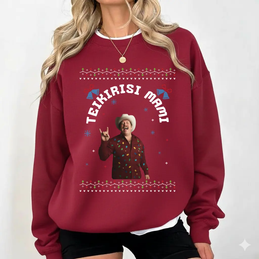 Teikirisi Mami Sweatshirt | Funny Spanglish Quote Jumper | Latina Mom Life Gift | Relaxed Tropical Vibe Crewneck