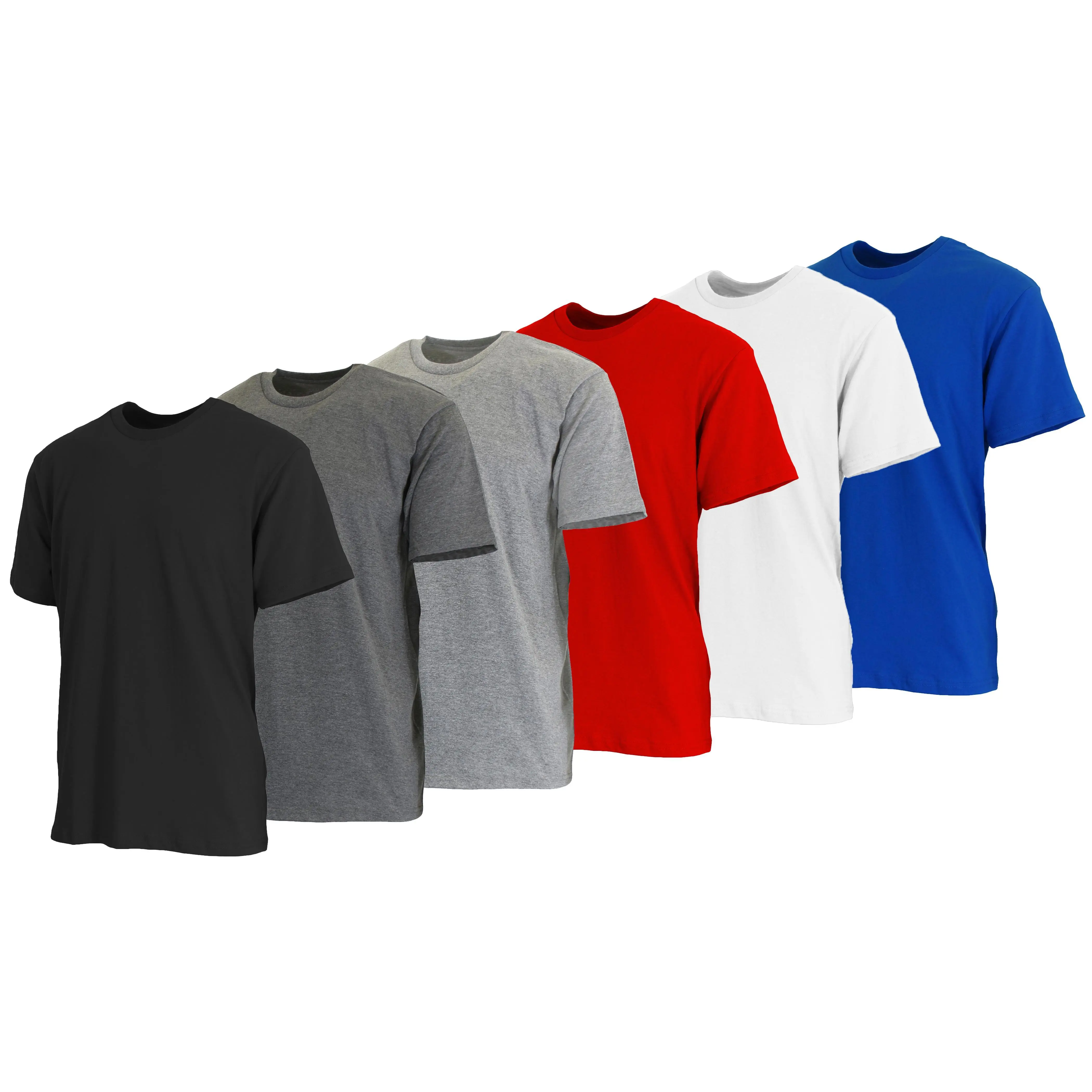 (Crew Neck)Black-Charcoal-Grey-Red-White-Royal
