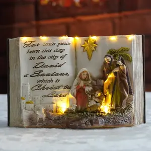 Western religious goddess praying Christmas LED resin craft Christmas home decoration