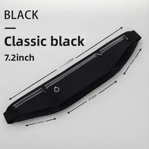 Unisex Running Phone Pouch Outdoor Morning Jog Fitness Multifunctional Waterproof Invisible Lightweight Skinny Sports Waist Bag
