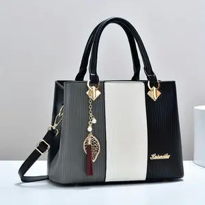 Women Simple High End Contrast Color Crossbody Bag Ladies Fashionable Shoulder Bag Hard Work Atmospheric Handbag Commuting Multifunctional Handbag