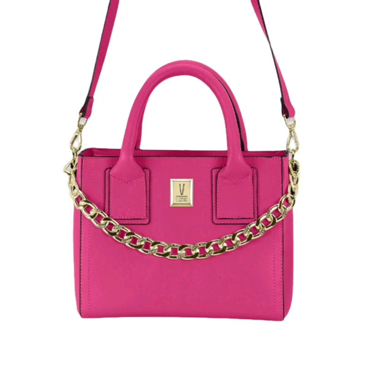 Vizzano Luxe Chain Bag with Gold Accents shoulder  handbag fashionable heart solid color girlfriend gift women