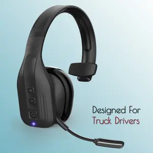 DH29 Wireless Trucker Bluetooth Headset with Noise-Canceling Mic Volume Control for Professional PC Users Designed for Truck Drivers - Audio