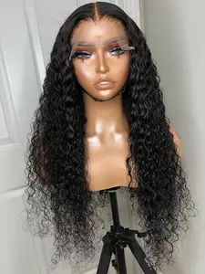 26-Inch Wavy Wig, 180% Density, Free Part, Soft No-Glue, Pre-Attached, Curly Hair, Heat Resistant Lace Front, All Seasons
