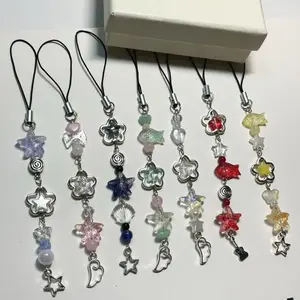 [NEW] Cute Charm Phone Strap – Handmade Beaded Strap with Star, Fish & Flower Charms