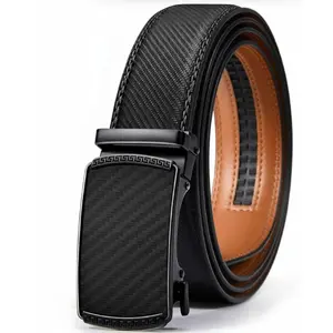 HAGIG Mens Belt Leather Ratchet Belt - Customizable Fit, Effortless Style (35mm)