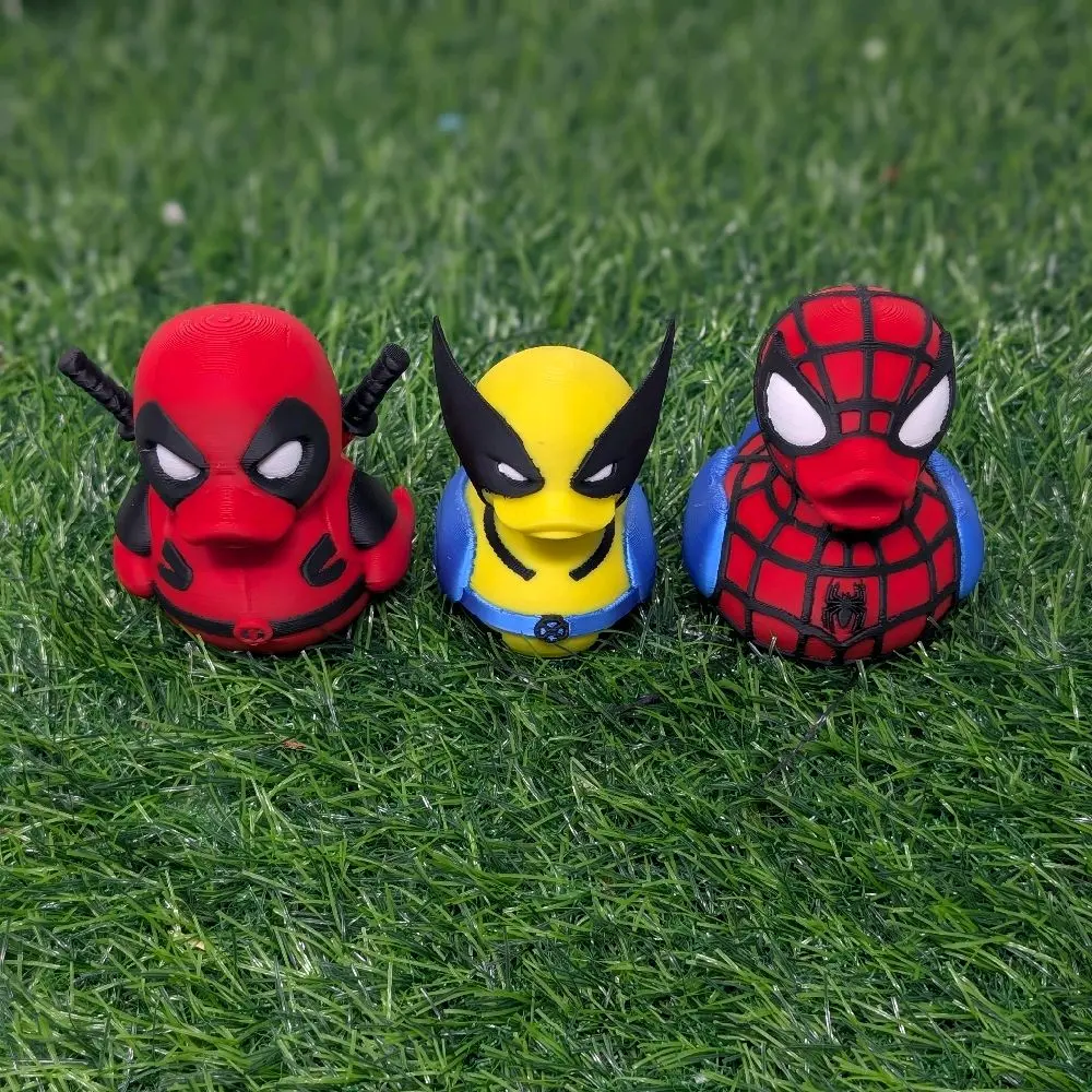 SpiderDuck, Wolvyduck, and Duckpool Jeep Ducks