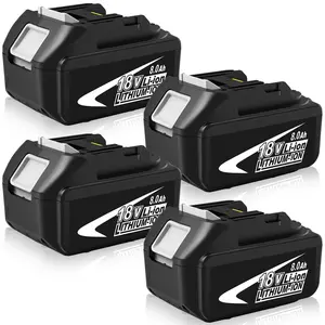 Makita 18V Lithium Replacement Cordless Drill Battery (8.0Ah, 6.0Ah BL1860B) with LED Indicator, Compatible with BL1815/BL1820/BL1830 Series, LXT-400 Compact Power Tool Packs & Fast Charger-Supported Units