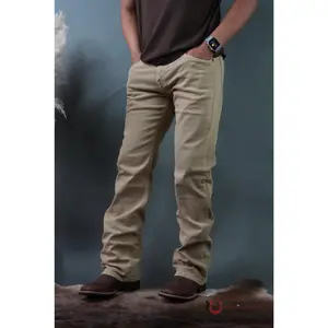 ARIAT MENS JEANS DARK KHAKI M7 SLIM FIT STRAIGHT LEG 10044369 Streetwear Casual Denim Pants for Everyday Wear