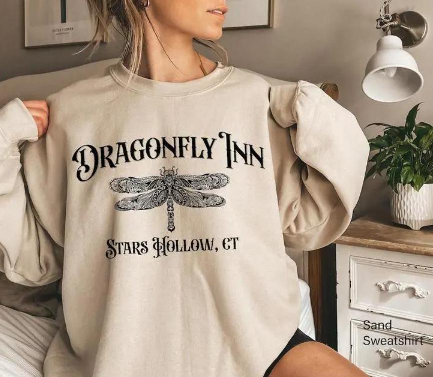 Dragonfly Inn Stars Hollow Shirt – Sweatshirt – Hoodie, Cozy Season Shirt For Women, Fall Season, Halloween Gifts, Charming Gilmore Girls Graphic Tee