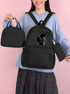 Backpack set - Michael Jackson pattern zipper opening, large capacity, suitable for daily use, New Year gift