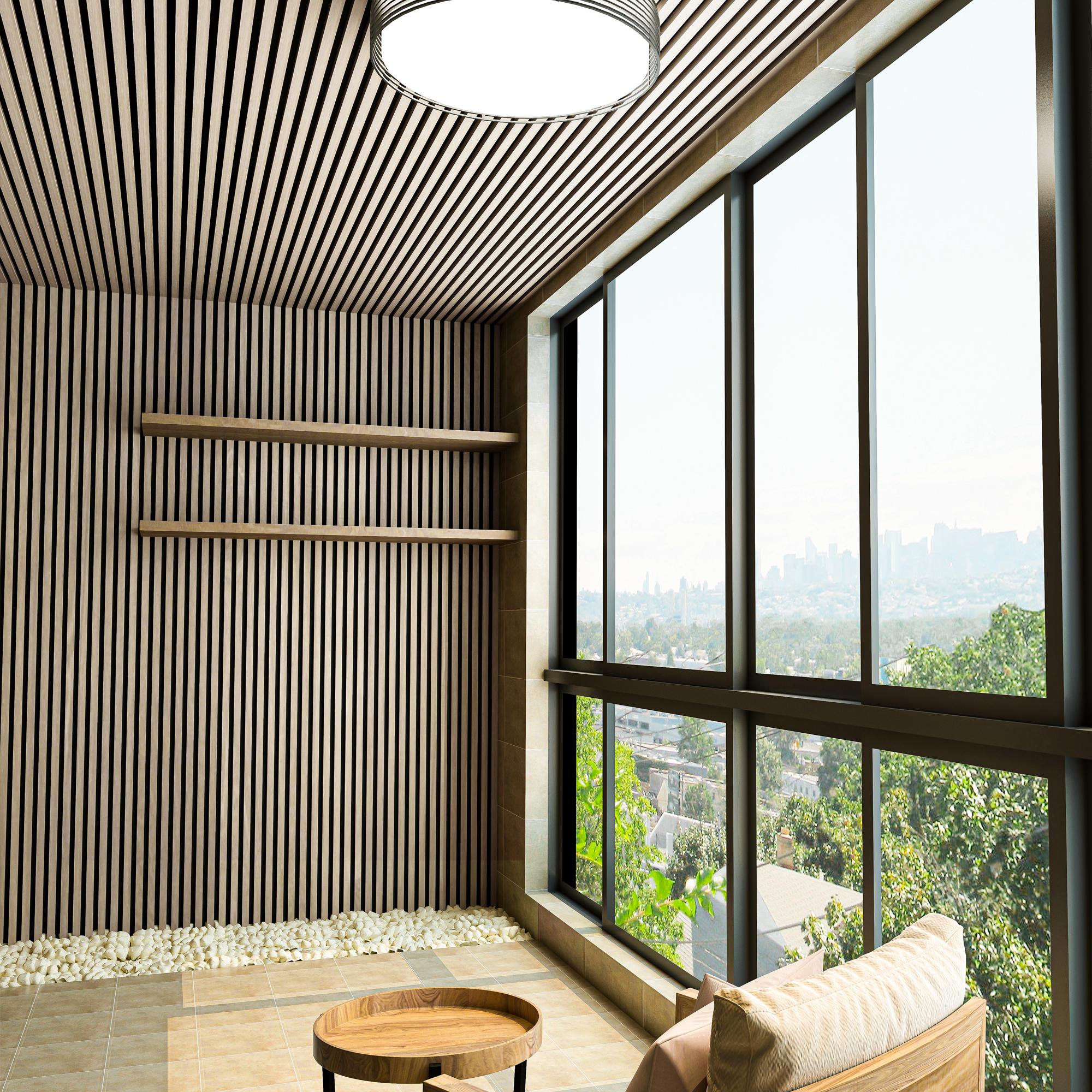 【New】Art3d Wood Slat Acoustic Wall & Ceiling Panels, 3D Fluted Veneer Paneling, 24" x 94.5", 2-Pack, Covers 31 Sq.Ft