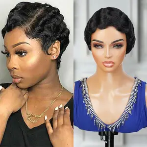 Instant Fab Remi Human Hair Wig Finger Wave