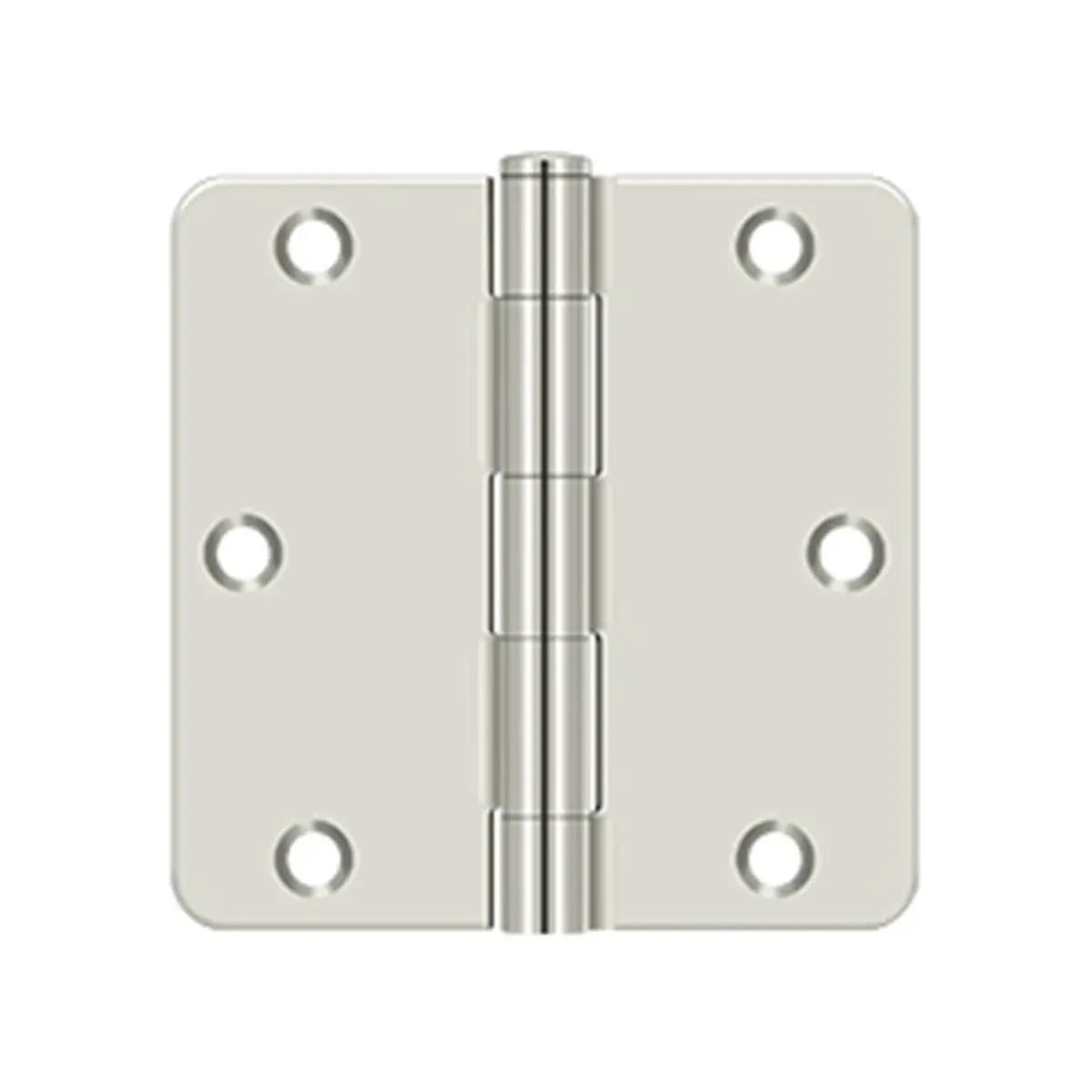 Deltana S35R514 Heavy-Duty Brass Door Hinge - 3.5 x 3.5 x 0.25 in, Polished Nickel, Dependable Value Option