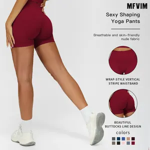 Women’s High-Waisted Sustainably Made Gym Shorts by MFVIM - Eco-Friendly Running & Yoga Pants for Outdoor Fitness & Workouts - Comfortable & Stylish Design