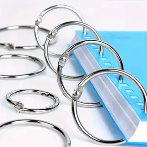 6pcs Metal Index Ring, Notebook Punched Hole Binder Ring, Paper And Book Ring Clip, Binding Supplies For Home School And Office