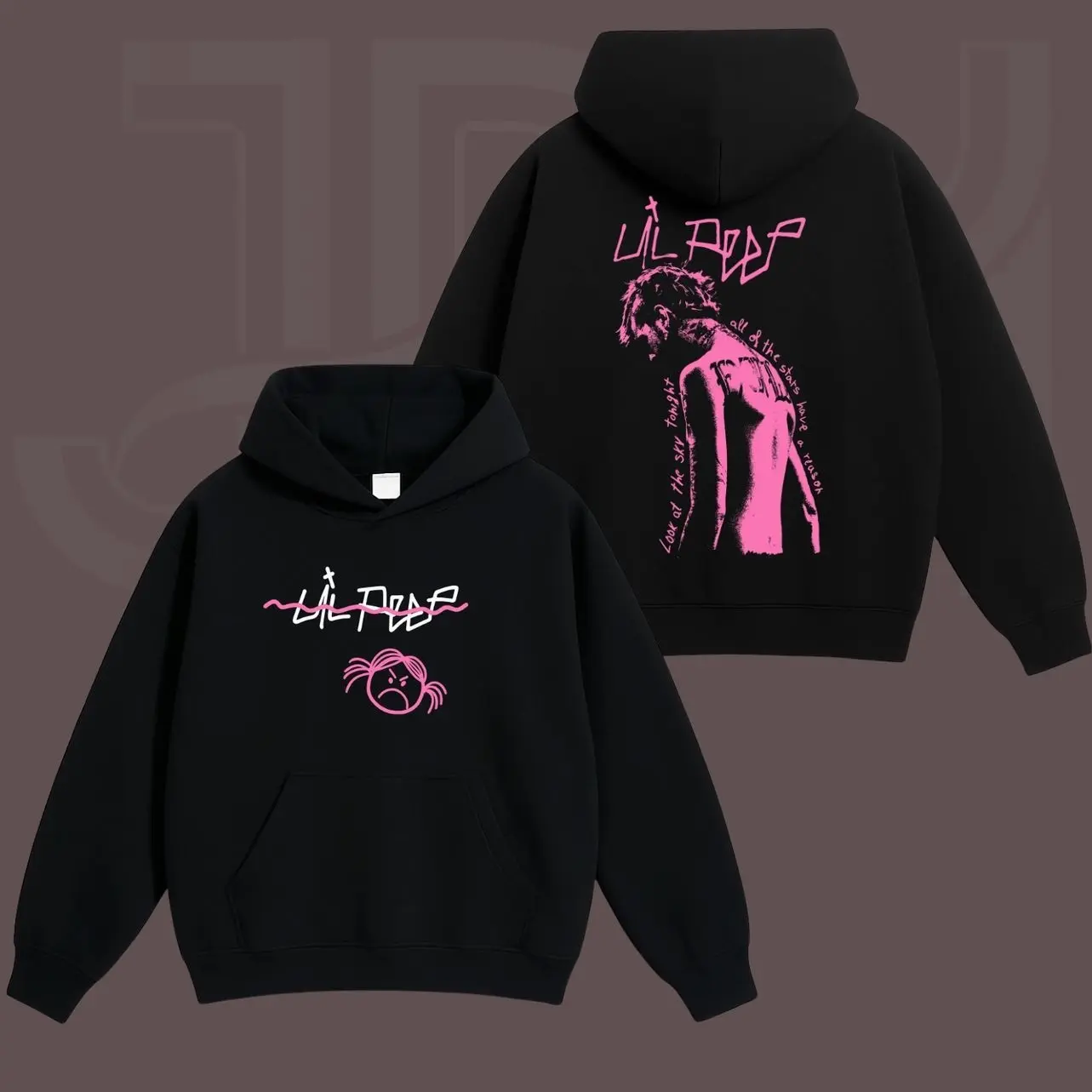 Lil Peep Oversized Streetwear T-Shirt Hoodie Sweatshirt Unisex Graphic Print Pullover Casual Outfit Trendy Fan Merch