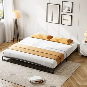 Why Settle for Basic? California King Size Metal Bed Frame, Platform Bed Frame with Arch Design, 6 Inch Heavy Duty Strong Support Slats, Sturdy Mattress Foundation, Easy Assembly, No Box Spring Needed, Black