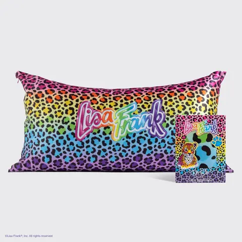 Lisa Frank x Kitsch King Satin Pillowcase in Rainbow Leopard - King