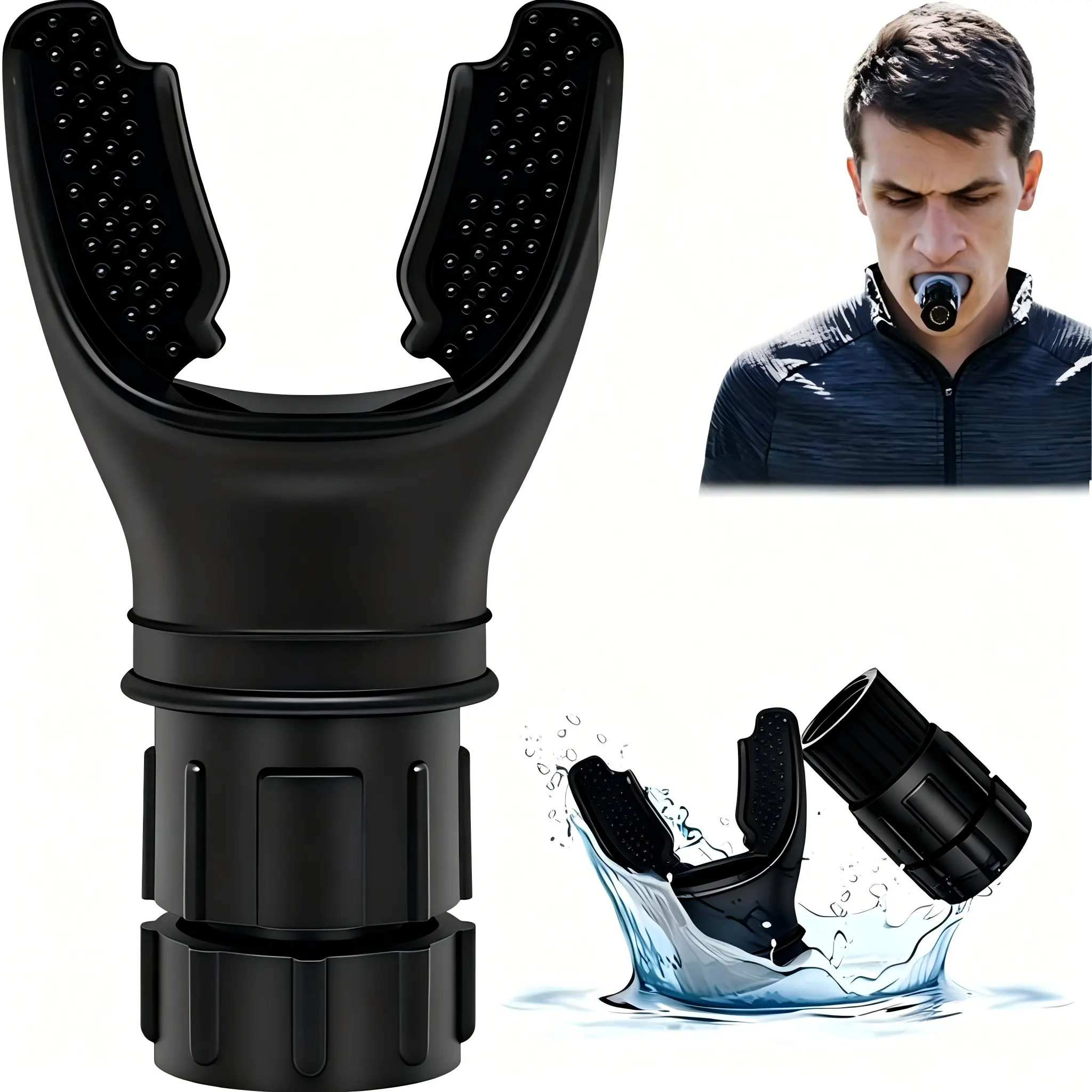 New Breathing Trainer for Beginners & Advanced Users, Adjustable Respiratory Resistance, Easy-to-Clean Sports & Outdoor Fitness Equipment for Home Training to Boost Physical Endurance & Muscle Strength