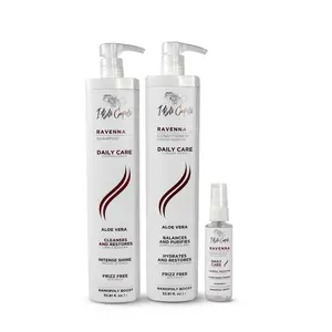Kit I Belli Capelli Ravenna Daily Care with Aloe Vera – Shampoo + Conditioner (2x1L/2x33.8 fl.oz) + Repair Oil Haircare Gentle (1x60ml/1x2.0 floz)