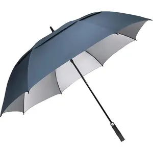 54/62/68 Inch Extra Large Windproof Golf Umbrella UV Protection Automatic Open Double Canopy Vented Sun Rain Stick Umbrella