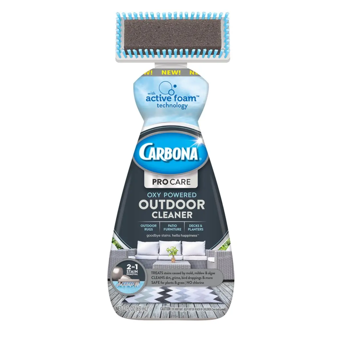 212 MAIN Carbona 1015125 22oz Oxy-Powered Non-Scented Outdoor Stain Remover, Foam Form Pro Care Cleaner - 6-Pack Household Container
