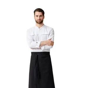 25265 White Unisex Long Sleeve Chef Coat | Kentaur