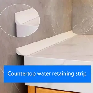 Kitchen Countertop Silicone Water Retaining Water Barrier Strip, Bathroom Sink Edge Gap Sealing Strip, Self-Adhesive Waterproof Sealant