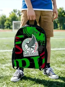 1PC Mexico Storage Bag Football Men Women Adult Backpack Dual-Use Backpack For Work Birthday Gift Sturdy Shoulder HandbagBack to School Season Match Day Essentials
