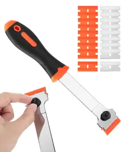 - Long Handle Razor  Scraper, Razor Scraper with Extra 10 Metal & 10 Plastic , Razor Scraper, Window Scraper, Scraper Tool, Glass Scraper, Scraper ,  Scraper