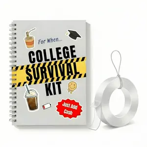 【With Tape】Funny 2026 Graduation Gift: "For When..." College Survival Kit & Gift Card Book with Adhesive Tape- Essential Dorm Registry Item - Unique High School Senior Send-off Gift for Boys & Girls