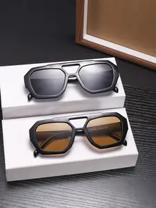 Men's Pilot Sunglasses Frame, Classic Lightweight Design, Soft Color Lenses, Comfortable Fit No Pressure, Ideal for Daily Commute