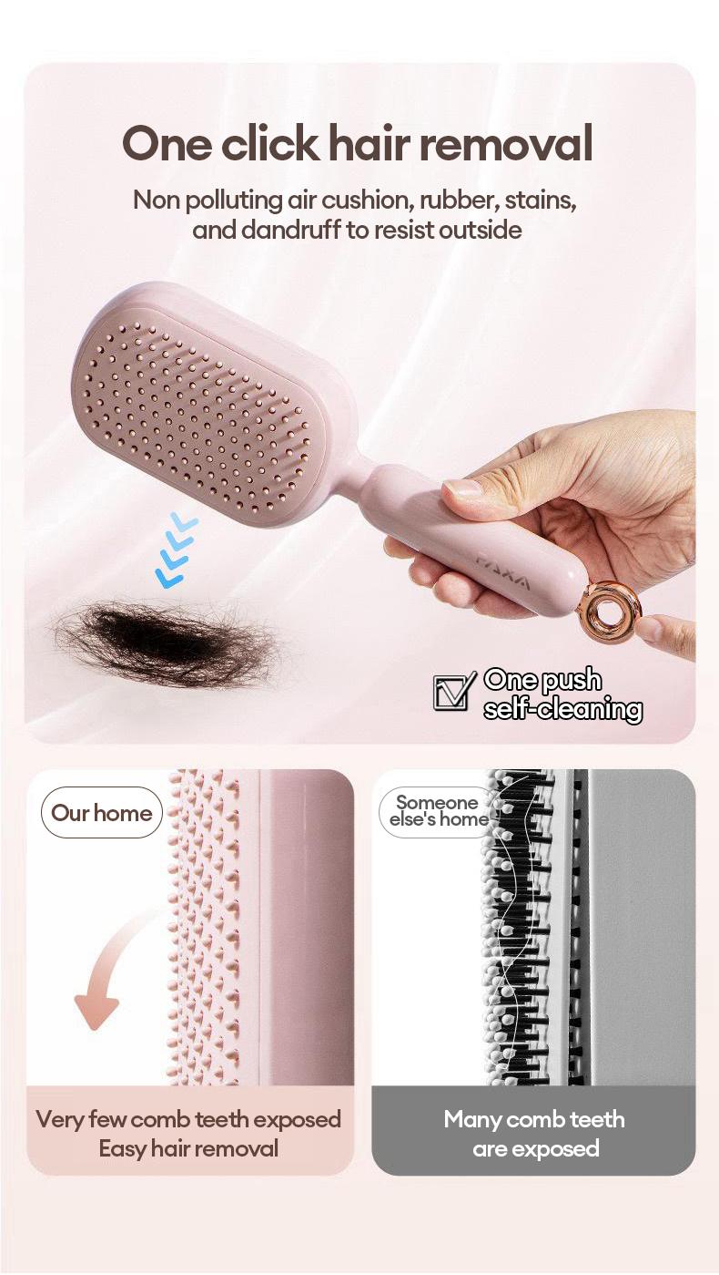 PAXA Air Cushion Massage Comb Hollow Massage Comb Cylinder Styling Curl Comb - Daily Care and Detangling, Massage for Scalp, Heat Resistant Companion for Hair Blowing and Styling