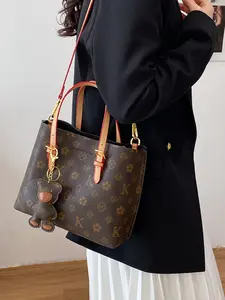 New 2026 Floral Pattern Bucket Bag, Retro Style Adjustable Strap Shoulder Crossbody Bag, Chic Crossbody Purse, Large Capacity Unique Design Fashion Handbag