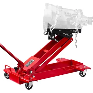 【FathersDayGift】 VEVOR Low Profile Floor Jack, 2200 lbs / 1 Ton Lifting Capacity Telescoping Transmission Floor Jack, 7.28-27.6 in Lifting Height, Flexible 360 °   Swivel wheels, Heavy-Duty Lift Hoist for Garage/Shop