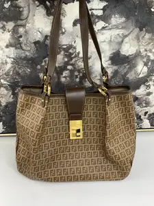 Pre-owned FENDI coated canvas Tote Bags Zucchino Tote