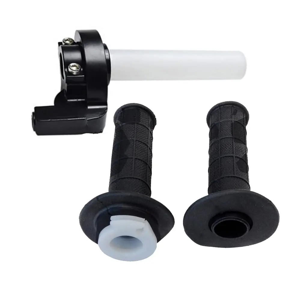 22mm 7/8" Handlebar Hand Grips + Twist Throttle Tube Housing for Offroad Motorcycle Motocross Dirt Pit Bike Pocket Mini Bike ATV UTV Go Kart Moped Buggy Drift Trike CRF XR SDG SSR