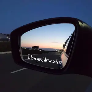 3PCS  Creative English I Love You Drive Safe Car Stickers Are Easy To Apply Without Leaving A Trace Applicable To Car Rearview Mirrors Motorcycle Front Windshield SUV Lovely Handwritten Fonts Romantic Car Stickers Sticker For Cars