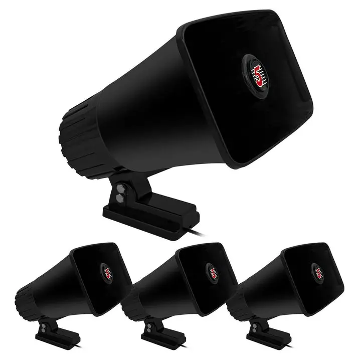 5 Core 8-in Car Audio PA Horn Speaker, 250W, 8Ohm, Adjustable Mobile ABS Plastic Loudspeaker for Cars Trucks, All-Weather Indoor Outdoor Use