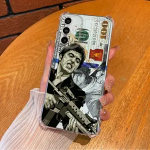 Creative Scar Face Painted Pattern Phone Case For SAMSUNG GALAXY A14 A15 A16 A25 A26 A34 A35 A36 A53 A54 A55 A56 4G 5G Gift Ideas Anti-drop Cellphone Protective Case Soft Transparent Shockproof Mobile Phone Cover