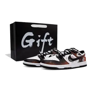 Nike Dunk Low Snake Year Custom Low-Top Sneakers - Deconstructed House White Maison Mihara Lightweight Casual Sneaker Streetwear for Men and Women, Lightweight Casual Sneakers