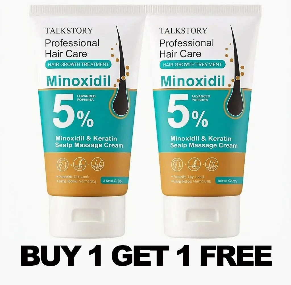 Hair Growth Serum with 5% Minoxidil & Keratin for Anti-Hair Loss and Fast Regrowth, Nourishing Scalp Strengthening Treatment - Buy 1 Get 1 Free, Anti Loss, Hair Loss Products