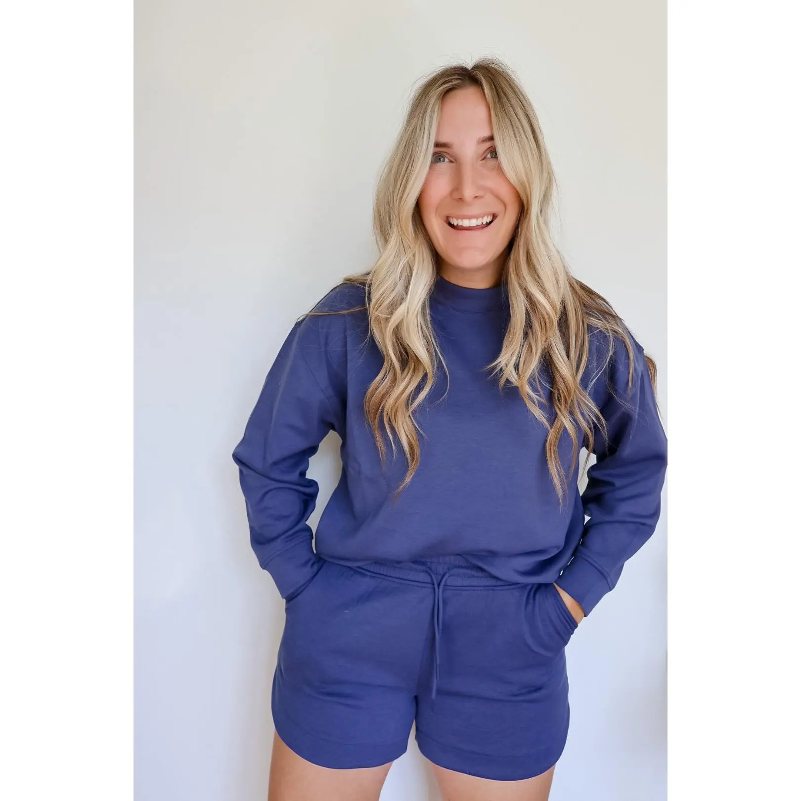 Jamie Cloud-Soft Scuba Pullover & High-Rise Drawstring Shorts Set