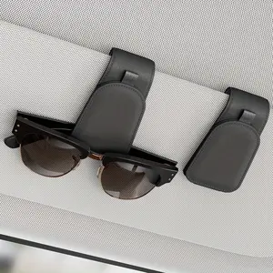 Sotfamily Sunglass Holder for Car, Cloth Magnetic Glasses Clip for Car Visor, Glasses Holder Clip for Car