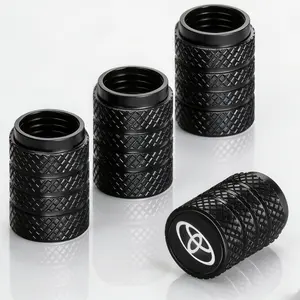 4 Pack Aluminum Tire Valve Stem Caps, Leak-Proof Corrosion Resistant Valve Caps, Stylish Car Wheel Air Caps for Cars, SUVs & Trucks