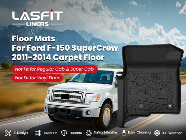 Lasfit fit for 2011-2014 Ford F-150 Floor Mats, Fit SuperCrew Cab & Carpet Floor Only