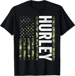Hurley KY Vintage Us American Flag Retro For Men Women T-Shirt