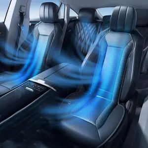 Cooling Car Seat Covers with Blowing & Suction 12V-24V Ventilated Cushion 10 Turbo Fans 3-Speed Adjustable Universal Fit for Car SUV Truck Van Summer Driving