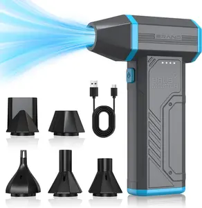 Airflex Mini Compressed Air Duster 120,000 RPM Air Duster, Reusable Blower Replaces Canned Air for Keyboard, PC, Car, Electronics (Gray)